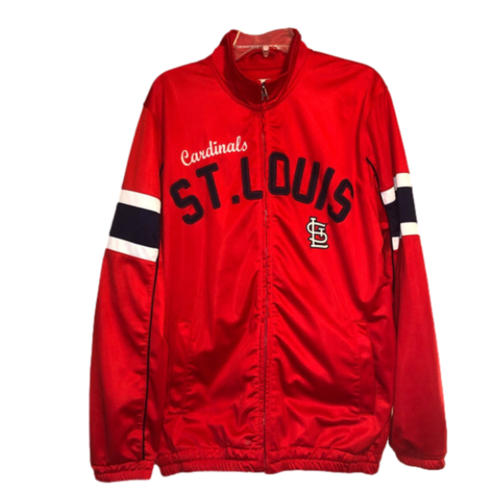 GIII Sports by Carl Banks St. Louis Cardinals Zip Up Nylon Jacket size Medium